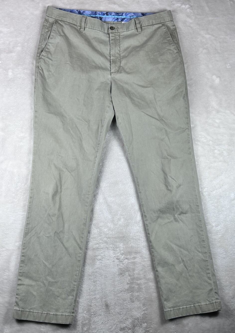 Tommy Bahama Boracay Chino Pants Mens 38x34 Beige Cotton Tencel Stretch Golf